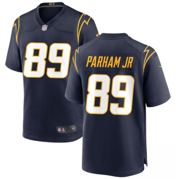 Men Los Angeles Chargers #89 Donald Parham Jr Navy Stitched Game Jersey