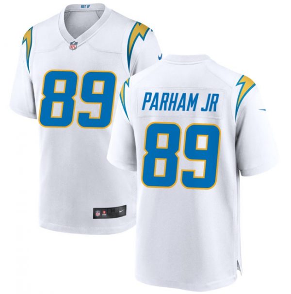 Men Los Angeles Chargers #89 Donald Parham Jr White Stitched Game Jersey