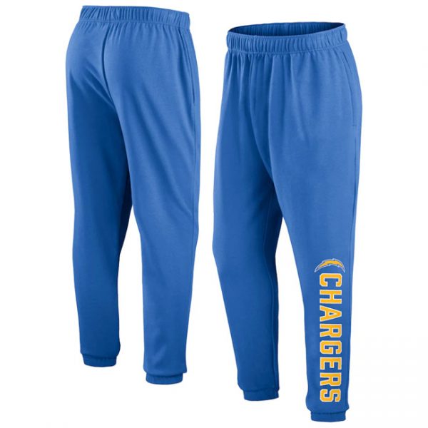Men Los Angeles Chargers Blue Chop Block Fleece Sweatpants