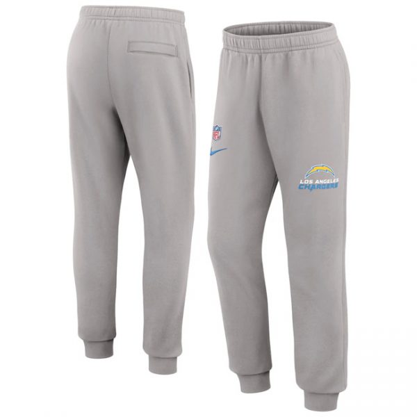Men Los Angeles Chargers Grey Chop Block Fleece Sweatpants