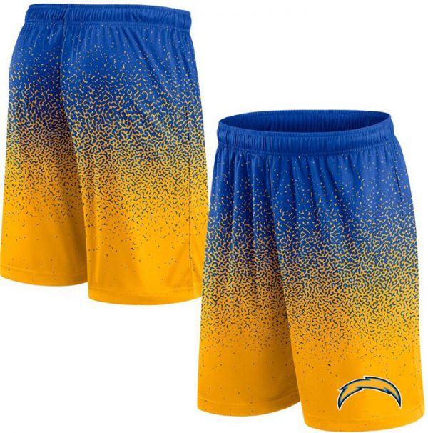 Men Los Angeles Chargers Royal/Yellow Ombre Shorts