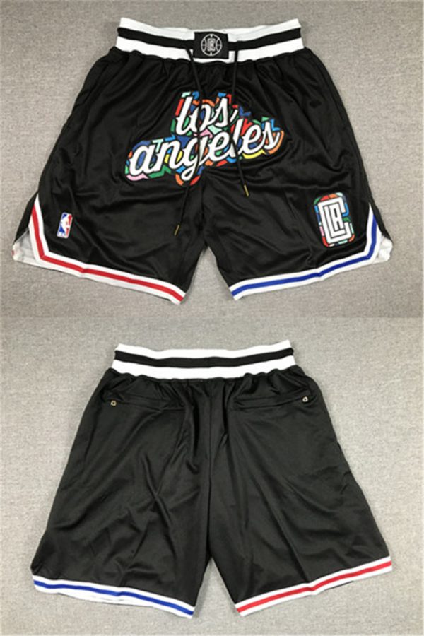 Men Los Angeles Clippers 2022/23 Black City Edition Shorts (Run Small)