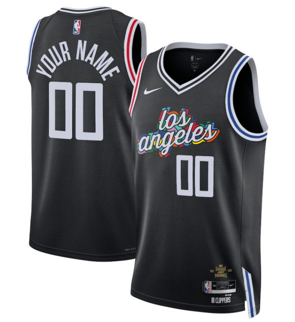Los Angeles Clippers Active Player Custom 2022/23 Black City Edition Stitched Jersey