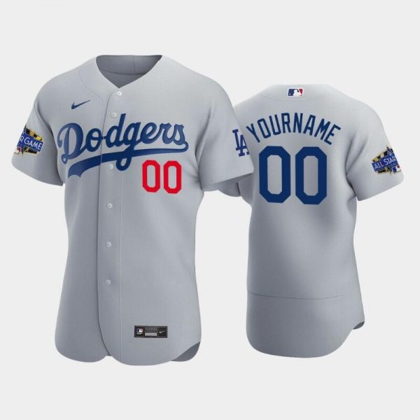Los Angeles Dodgers Active Player Custom Gray 2022-23 All-Star Game Flex Base Stitched Baseball Jersey