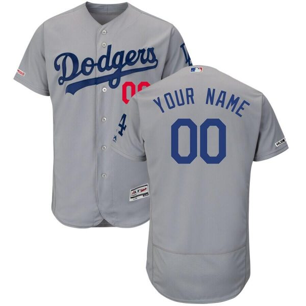 Los Angeles Dodgers Active Player Custom Gray Flex Base Stitched Jersey