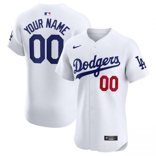 Los Angeles Dodgers Active Player Custom White 2024 Home Elite Stitched Jersey