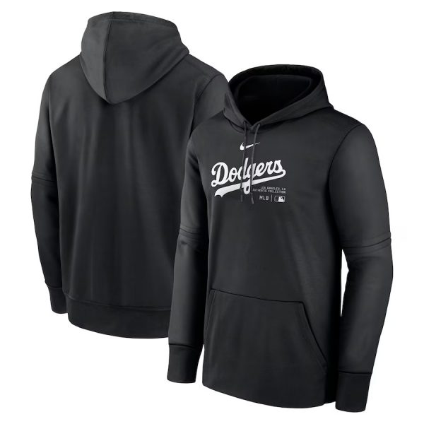Men Los Angeles Dodgers Black Collection Practice Performance Pullover Hoodie