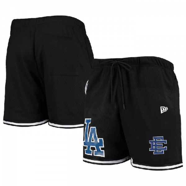 Men Los Angeles Dodgers Black Mesh Shorts 001