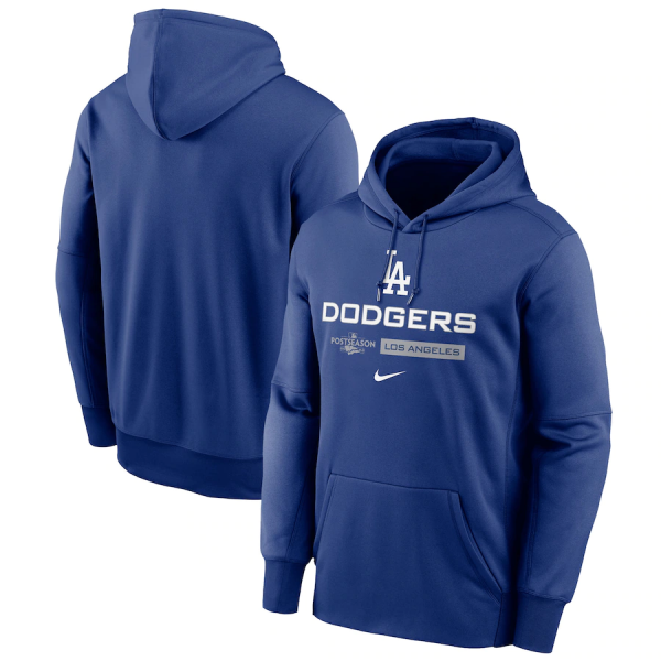 Men Los Angeles Dodgers Royal 2022 Therma Performance Pullover Hoodie