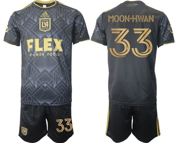Men Los Angeles Football Club #33 Moon-Hwan Black Soccer Jersey Suit