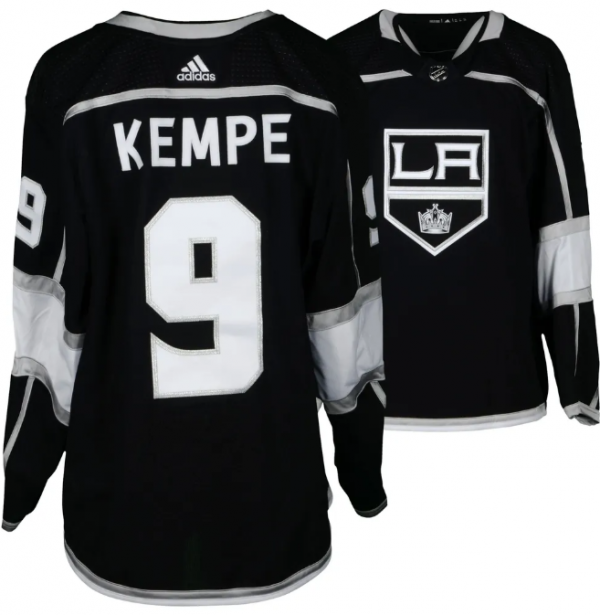 Men Los Angeles Kings #9 Adrian Kempe Black Stitched Jersey