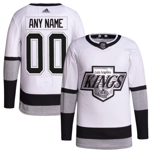 Los Angeles Kings Custom White Stitched Jersey