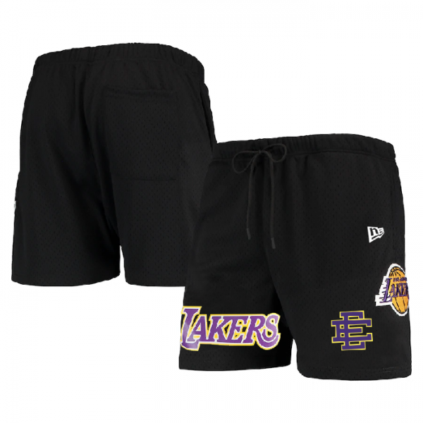 Men Los Angeles Lakers Black Shorts 001