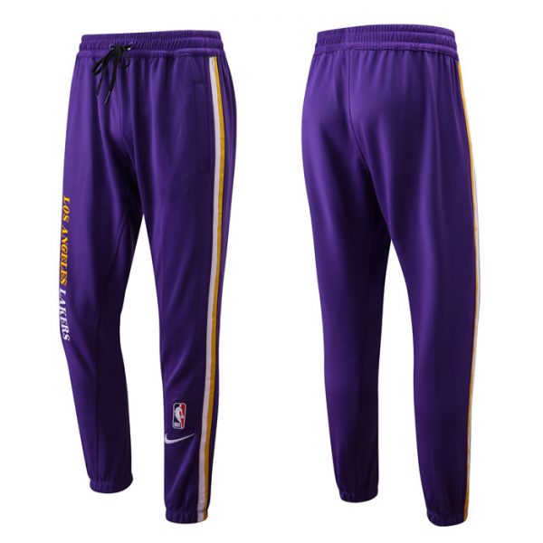 Men Los Angeles Lakers Purple Performance Showtime Basketball Pants
