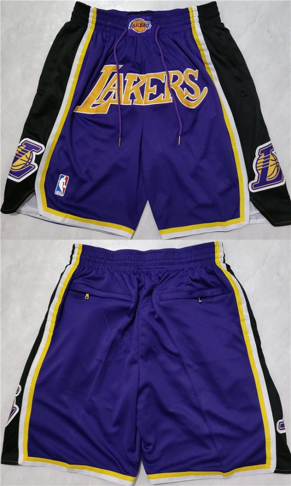 Men Los Angeles Lakers Purple Shorts (Run Small)