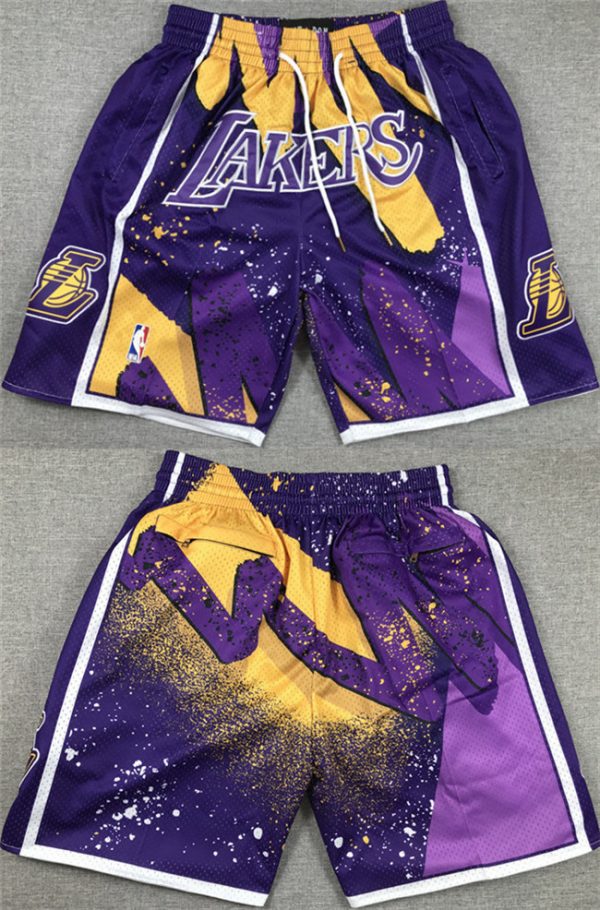 Men Los Angeles Lakers Purple Shorts (Run Small)