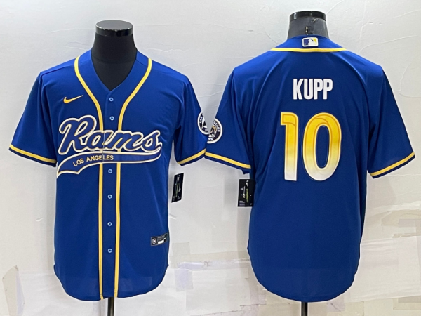 Men Los Angeles Rams #10 Cooper Kupp Royal Cool Base Stitched Baseball Jersey