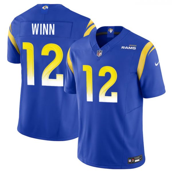 Men Los Angeles Rams #12 Dresser Winn Blue 2023 F.U.S.E. Vapor Untouchable Stitched Football Jersey