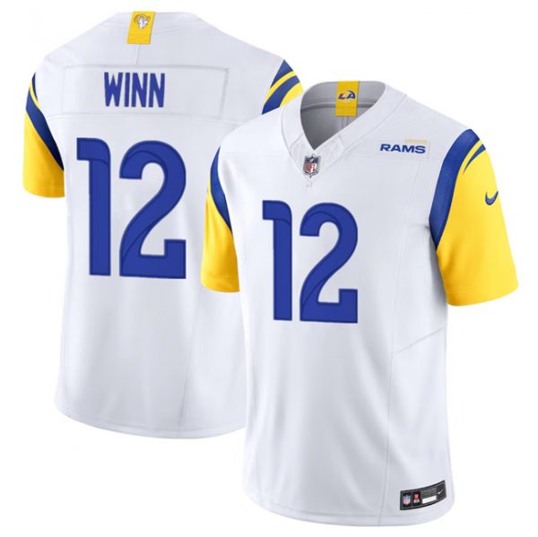 Men Los Angeles Rams #12 Dresser Winn White 2023 F.U.S.E. Vapor Untouchable Stitched Football Jersey