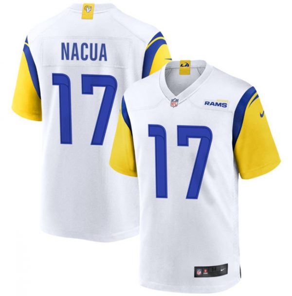 Men Los Angeles Rams #17 Puka Nacua White 2023 F.U.S.E. Stitched Football Game Jersey
