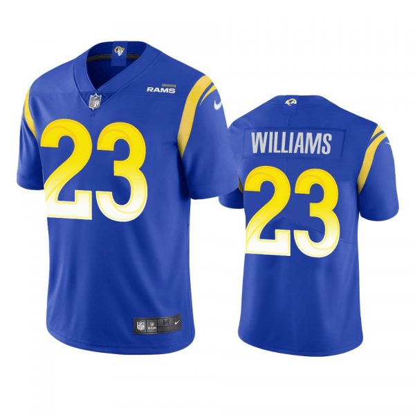Men Los Angeles Rams #23 Kyren Williams Royal Vapor Limited Stitched Football Jersey