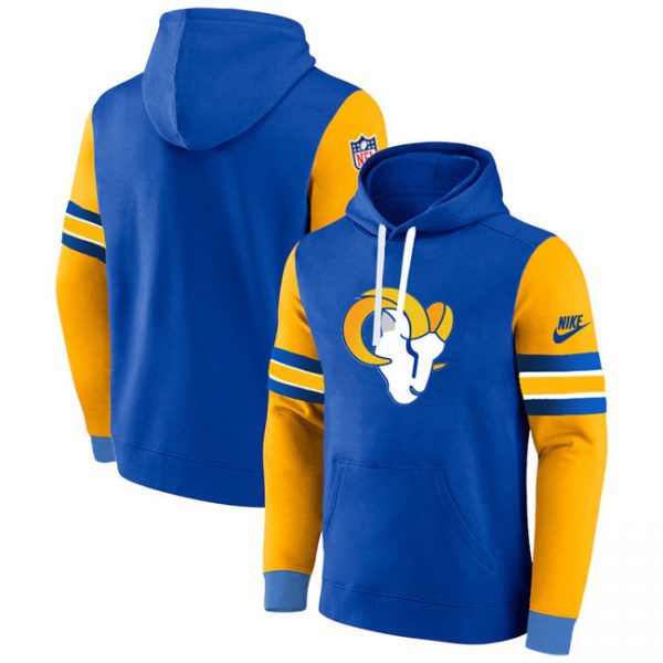 Men Los Angeles Rams Blue/Yellow Pullover Hoodie