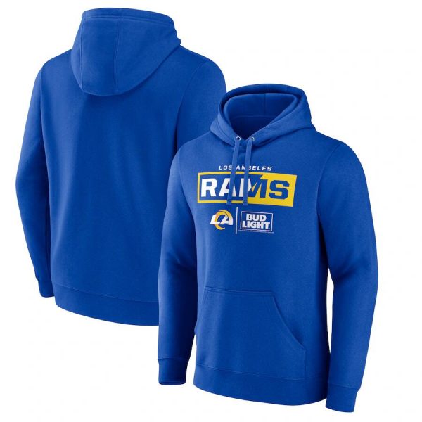 Men Los Angeles Rams Blue x Bud Light Pullover Hoodie