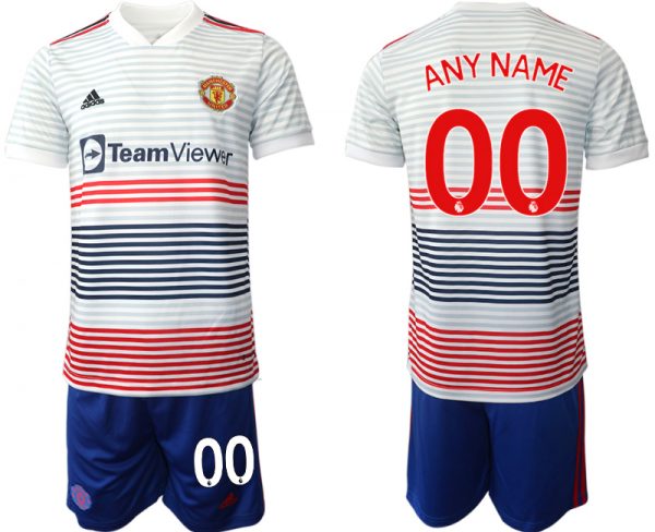 Manchester United Custom 22/23 White Away Soccer Jersey Suit