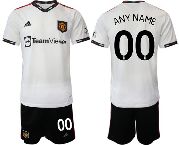 Manchester United Custom White Away Soccer Jersey Suit