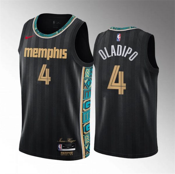 Men Memphis Grizzlies #4 Victor Oladipo Black 2020/21 City Edition Stitched Jersey