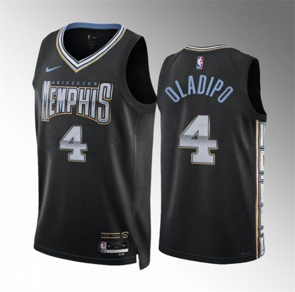 Men Memphis Grizzlies #4 Victor Oladipo Black 2022/23 City Edition Stitched Jersey