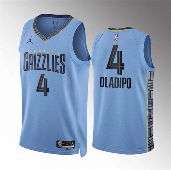 Men Memphis Grizzlies #4 Victor Oladipo Blue Statement Edition Stitched Jersey