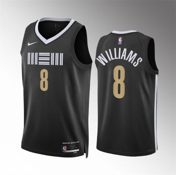 Men Memphis Grizzlies #8 Ziaire Williams Black 2023-24 City Edition Stitched Jersey