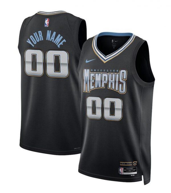 Memphis Grizzlies Active Player Custom Black 2022/2023 City Edition Stitched Jersey