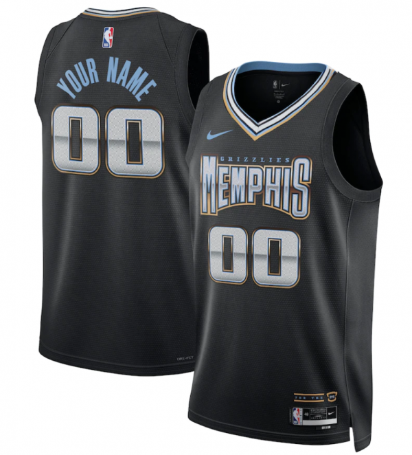 Memphis Grizzlies Active Player Custom Black 2022/2023 City Edition Stitched Jersey