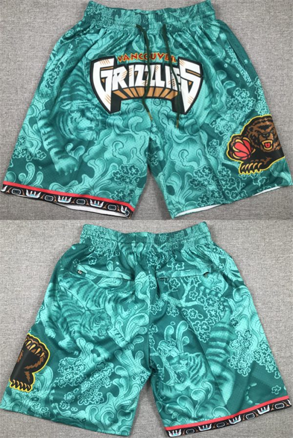 Men Memphis Grizzlies Aqua Shorts (Run Small)