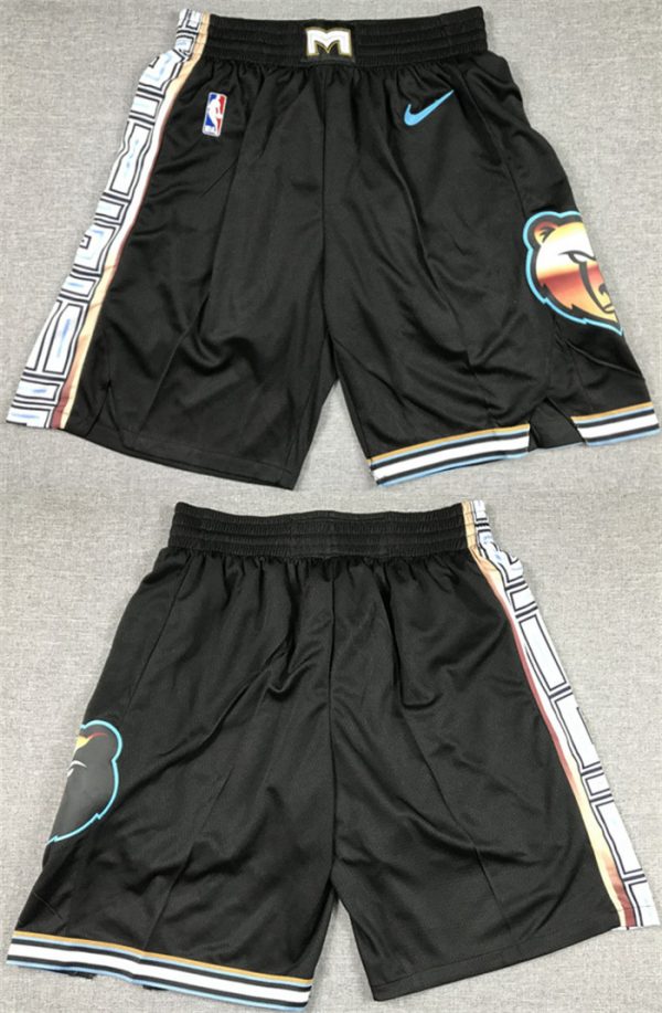 Men Memphis Grizzlies Black Shorts (Run Small)