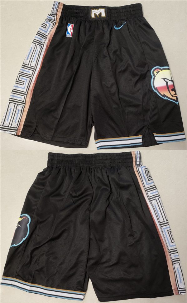 Men Memphis Grizzlies City Edition Black Shorts (Run Small)