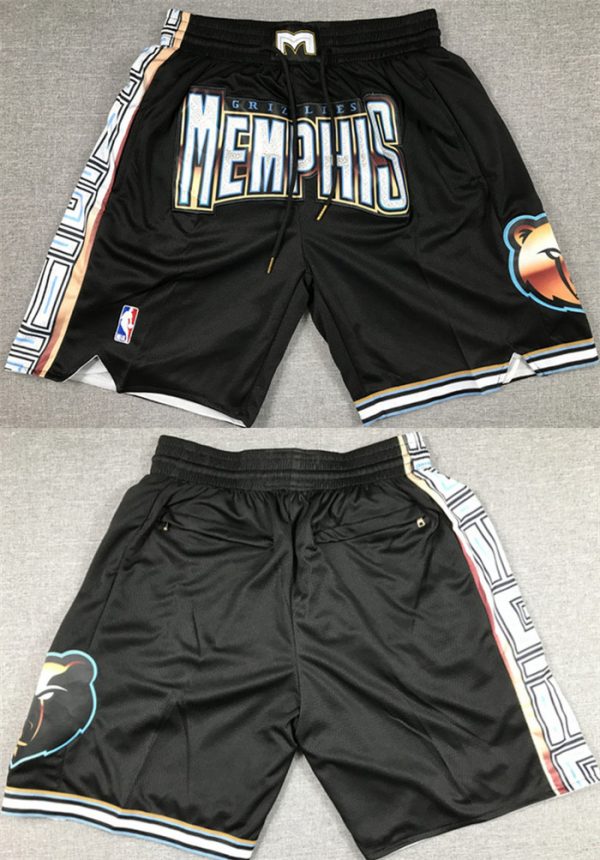 Men Memphis Grizzlies City Edition Black Shorts (Run Small)