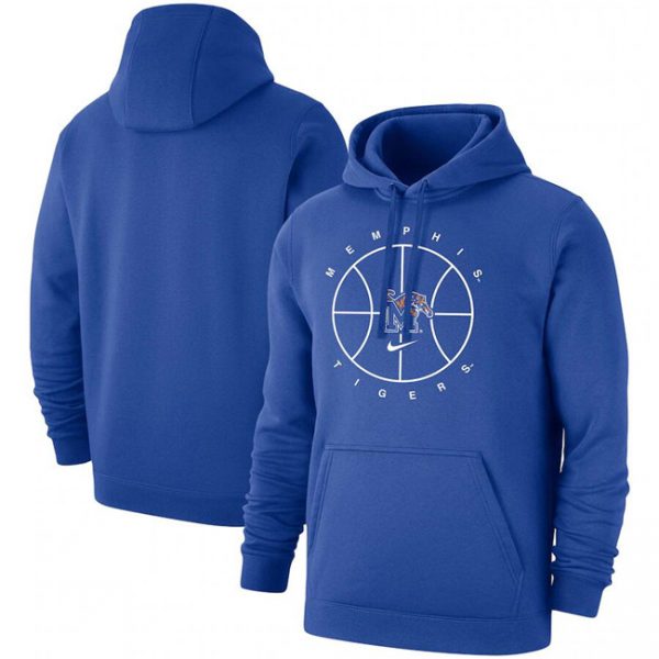 Men Memphis Tigers Royal Basketball Icon Club Fleece Pullover Hoodie