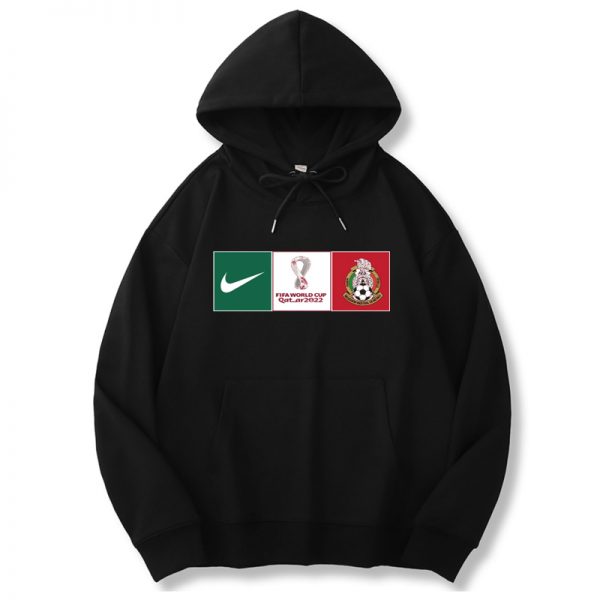 Men Mexico World Cup Soccer Hoodie Black 001