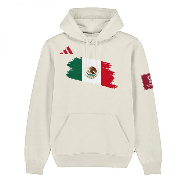 Men Mexico World Cup Soccer Hoodie Cream