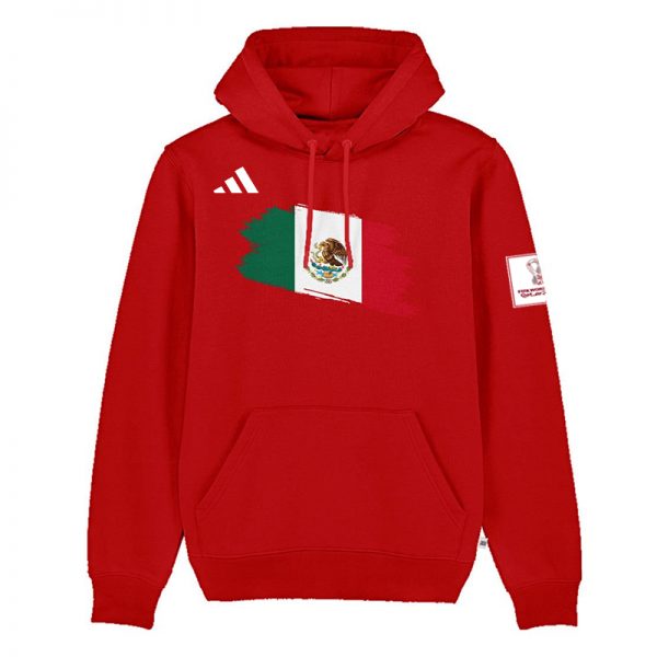 Men Mexico World Cup Soccer Hoodie Red