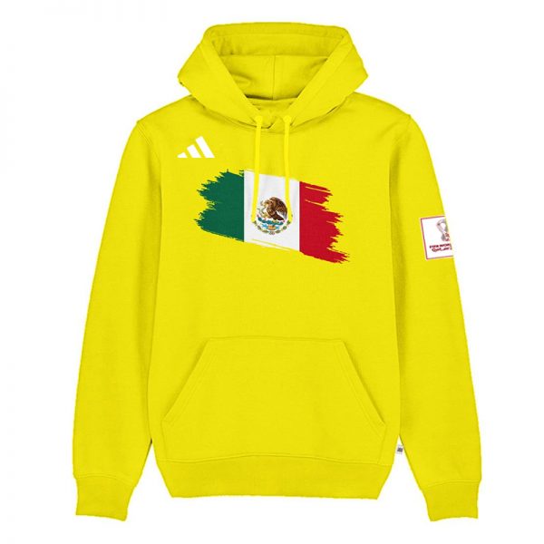Men Mexico World Cup Soccer Hoodie Yellow