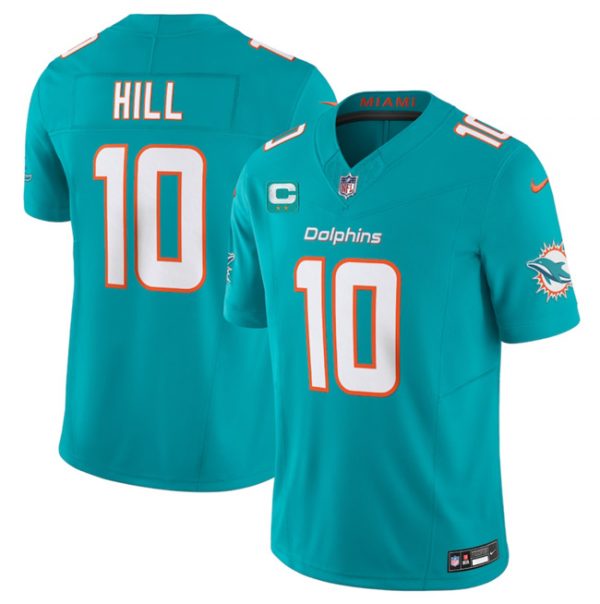Men Miami Dolphins #10 Tyreek Hill Aqua 2023 F.U.S.E With 2-Star C Patch Vapor Limited Stitched Football Jersey