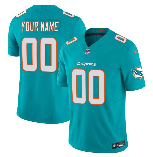 Miami Dolphins Active Player Custom Aqua 2023 F.U.S.E Alternate Vapor Untouchable Limited Stitched Football Jersey