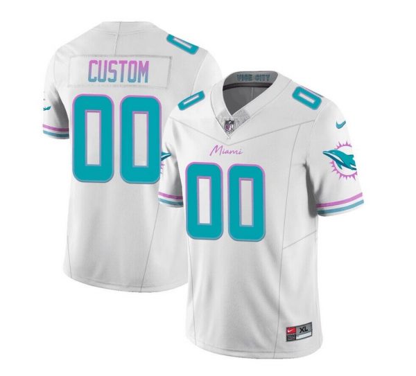 Miami Dolphins Active Player Custom White 2023 F.U.S.E Alternate Vapor Limited Stitched Football Jersey