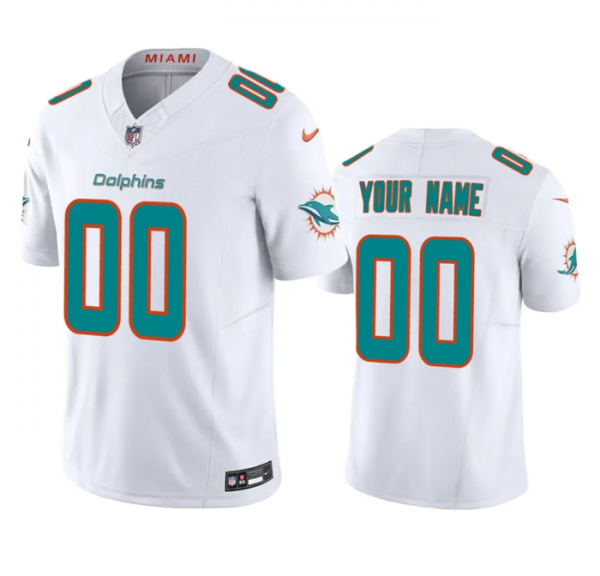 Miami Dolphins Active Player Custom White 2023 F.U.S.E Vapor Limited Stitched Football Jersey