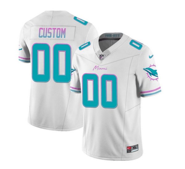 Miami Dolphins Active Player Custom White 2023 F.U.S.E Vapor Limited Stitched Football Jersey