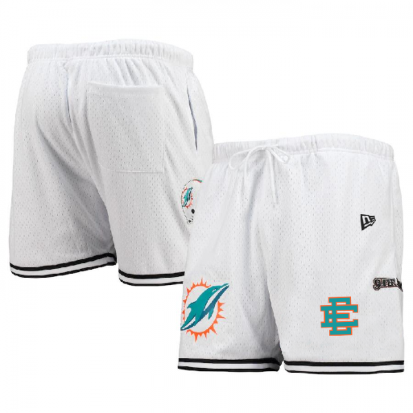 Men Miami Dolphins Pro White/Aqua Shorts